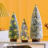 Mini Snowy Cedar Christmas Tree Desktop Ornament – Flocked Decoration Gift