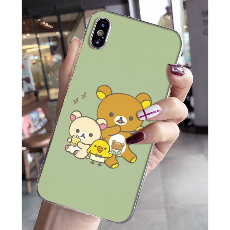 YNDFCNB Husă Telefon Rilakkuma pentru iPhone 11 12 13 mini pro XS MAX 8 7 6 6S Plus X 5S SE 2020 husă