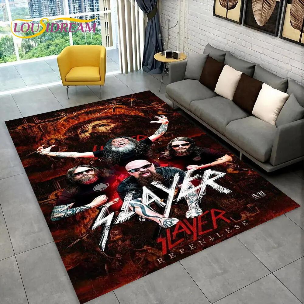 Tappeto per la zona musicale della band heavy metal Slayer, tappeto per la casa, soggiorno, camera da letto, divano, zerbino, decorazione per bambini, tappetino antiscivolo