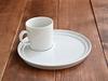 Tableware East CAFE Lunch Set Plate 22cm + Mug White White Tableware Cafe Tableware Divider Plate Dinner Tableware Set Plate Set