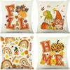 Autumn Harvest Sofa Pillow Pumpkin Decorative Cushion Small Animal Squirrel Print Cushion Cover Pillow Cover