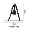 Wooden Toilet Paper Holder Macrame Wall Hanging Tapestry Boho Room Decor Mount for Kitchen Bathroom Towel Dispenser