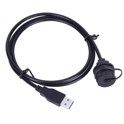 Su Geçirmez USB Konnektör USB3.0 Dişi Erkek Metre Kablo Fişi Panel Montaj Adaptörleri