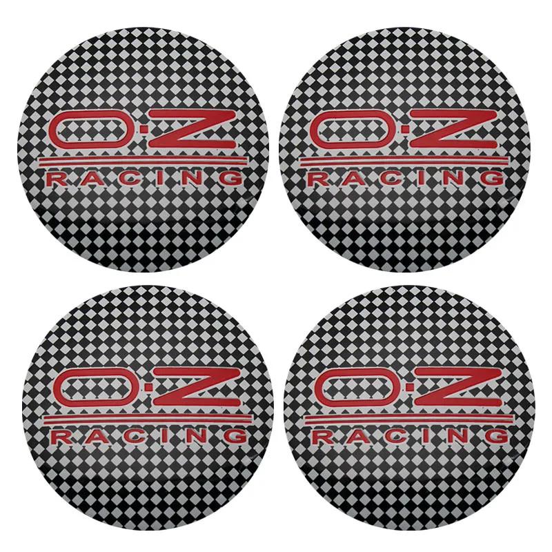 4pcs 56+60mm Car Styling OZ Racing O.Z Logo Car Wheel Hub Center Caps Sticker Rim Cover Decoration Badge Emblem Auto Accessories