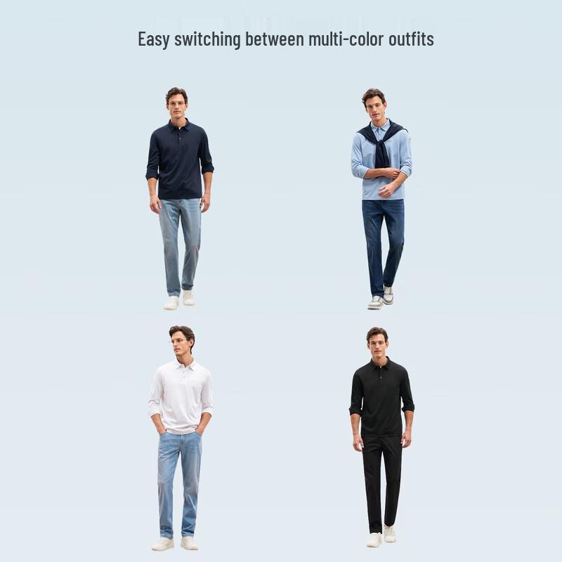 EMZ Erdos Men's Long Sleeve Polo Shirt