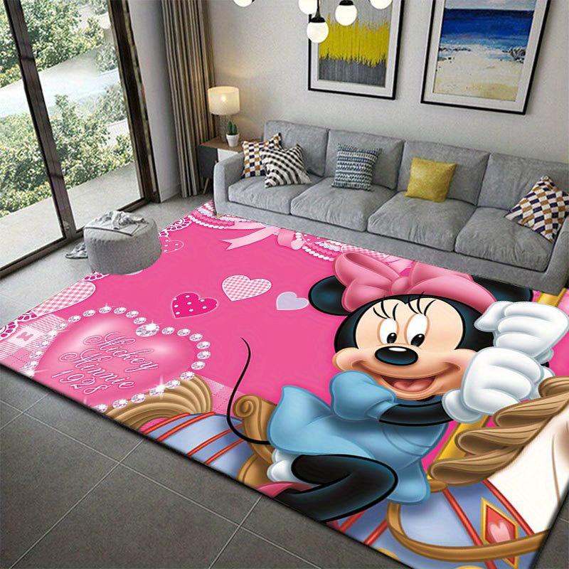 1 stuks Minnie Vloerkleed, Antislip Vloermat, Cartoon Karakter Ontwerp, Zacht Fluweel, Kamerdecoratie, Wasbaar