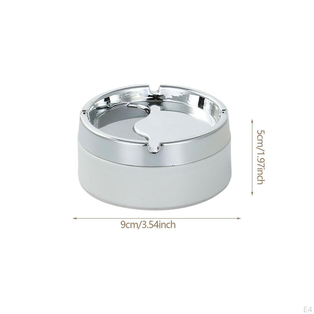 Modern Tabletop Ashtray Portable Stainless Steel for Parties Bar Car Black