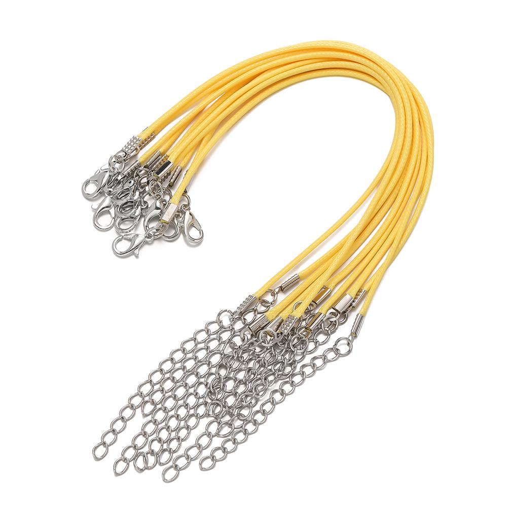 10pcs/Lots 1.5/2mm PU Leather Bracelet Cord  Kit Wax-Coated Braided Strings With Charms for Bracelet Jewelry Making Supplies