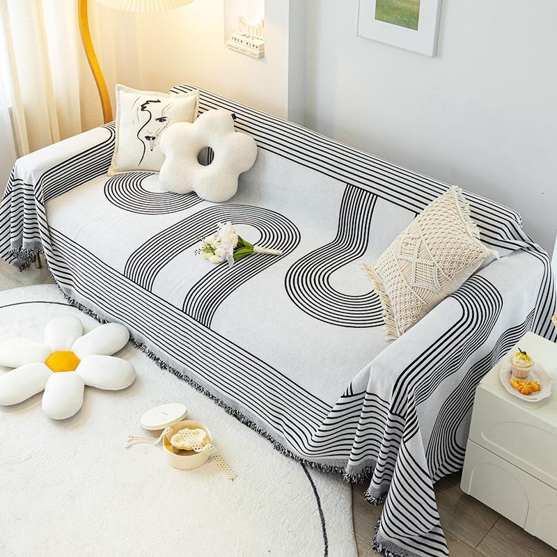 Sofabezug aus Stoff im Ins-Stil, kratzfester Stoff, schlichter und moderner All-Inclusive-Sofabezug, universeller Sofabezug für alle Jahreszeiten