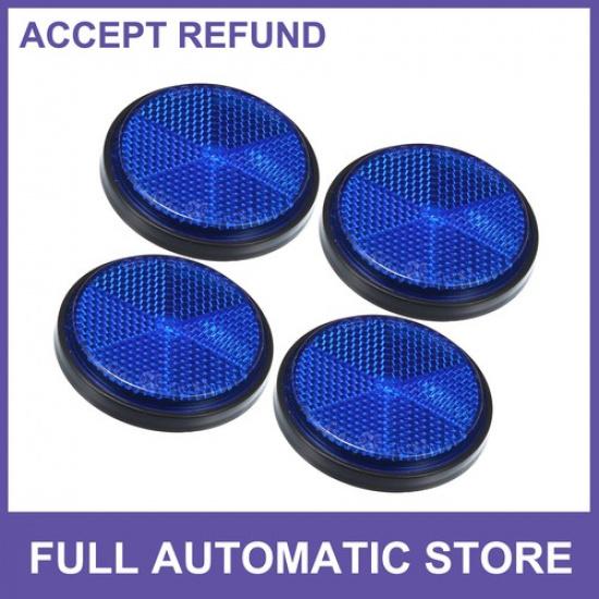 FOUR Round Shape Reflector for Motorcycle Garbage Cans Car Truck Universal