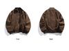 Chaqueta de Béisbol Piloto Unisex de Cuero PU Retro con Cuello Alto - Colección Otoño Invierno