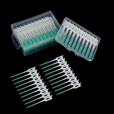 40/120/150/200 Pcs Silicone Interdental Brush Brush Teeth Cleaning Between Teeth Soft Tooth Brush Hilo Dental Brace Toothpick