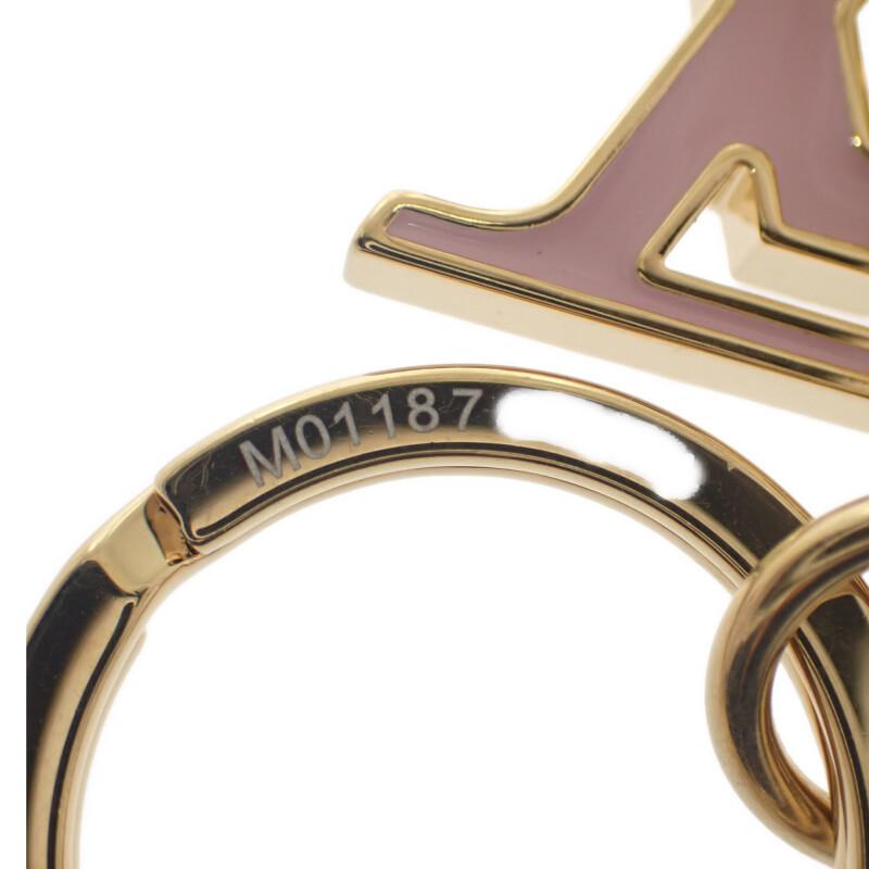 Louis Vuitton M01187 Monogram Schlüsselanhänger Gold/Rosa Metall Damen
