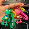 Cute Cartoon Resin Frog Keychain Doll Pendant Couple Bag Phone Charm