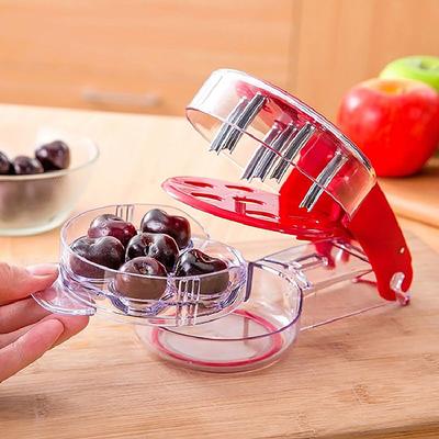 Kırmızı Hurma Çekirdeği Çıkarıcı Yeni Ev Aksesuarları Basmalı Tip Kiraz Çekirdeği Çıkarıcı Mutfak Aletleri Altı Delikli Kiraz Çekirdeği Çıkarma Aleti