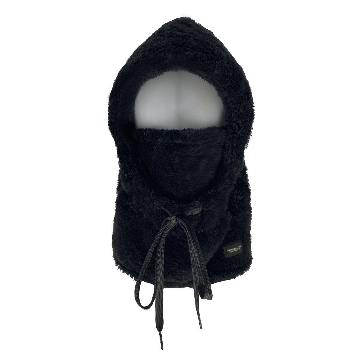 

Зимняя плюшевая маска-шапка от холода - Эластичная затяжка, Легкий теплый пуловер для велоспорта, лыж, активного отдыха, Капюшон однотонной расцветки