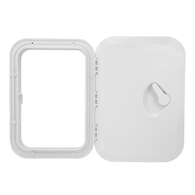 Marin Båtdäckslucka Svart Rektangel ABS 10‑5 8 X14‑3 4 Tum Båtdäckslucklock för Marin Yacht RV Vit