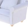 1/12 Dollhouse Miniature White Sofa With Back Cushion Doll House Accessories