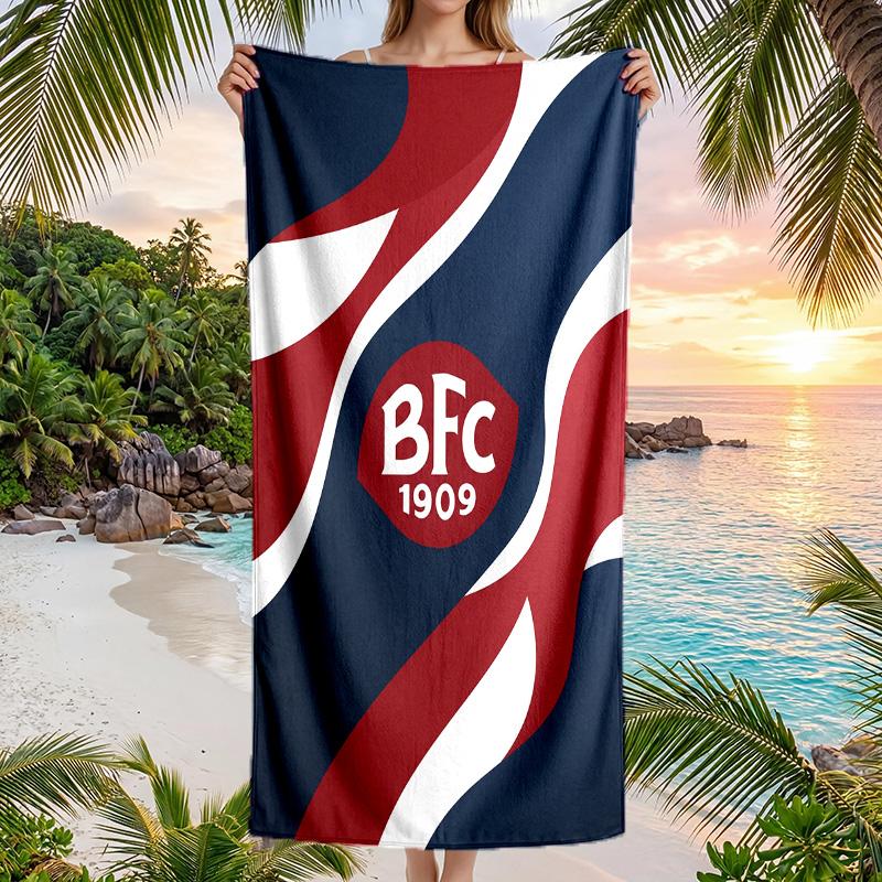 Asciugamano da Spiaggia Asciugatura Rapida in Microfibra Assorbente Portatile da Viaggio Asciugamano da Nuoto Stampa Bologna FC