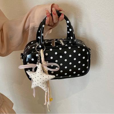 Polka Dot Mini Top-handle Bag Vintage Style Crossbody Underarm Bag Fashion Casual Handbag For Women Daily Commute Shoulder Bag