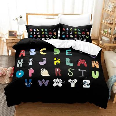 Anime Boys Bedroom Bedding Set Single Twin Full Queen King Size Duvet Cover Alphabet Duvet Cover Bed Set Quilt Cover Pillow