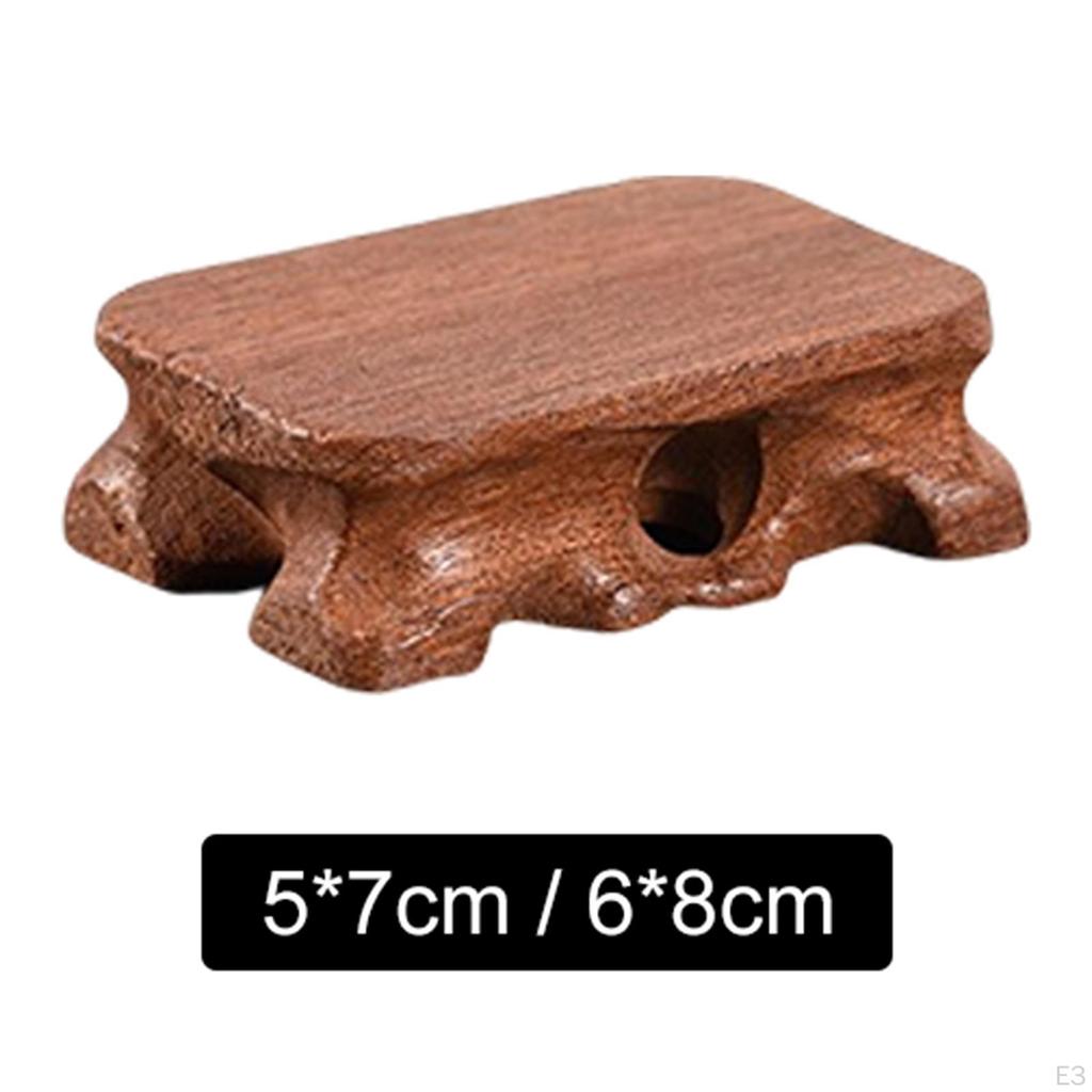 Vintage Wooden Vase Aquarium Table Lamp Teapot Base, Stable Home Decoration Display Stand