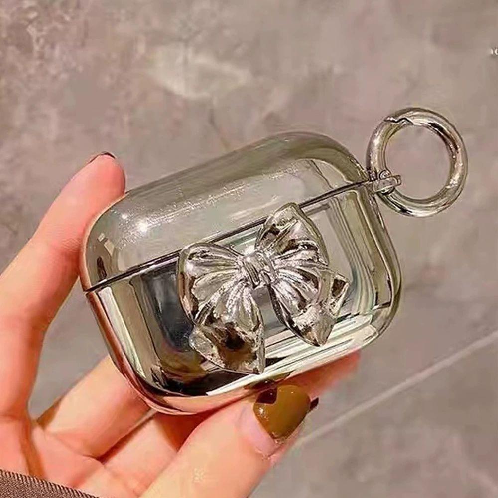 Electroplating Bow Airpodspro1 Protective Case Is Suitable for Earphone Protective Case AirPods 1 Third Generation Soft Case
