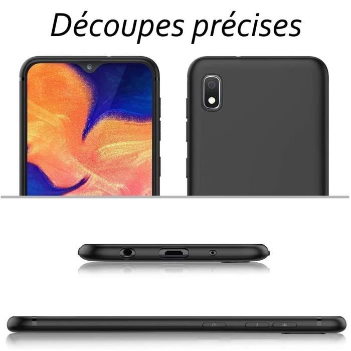 Tempered Glass for Samsung A10 and Soft Black Protective Case with Toproduits® Stylus