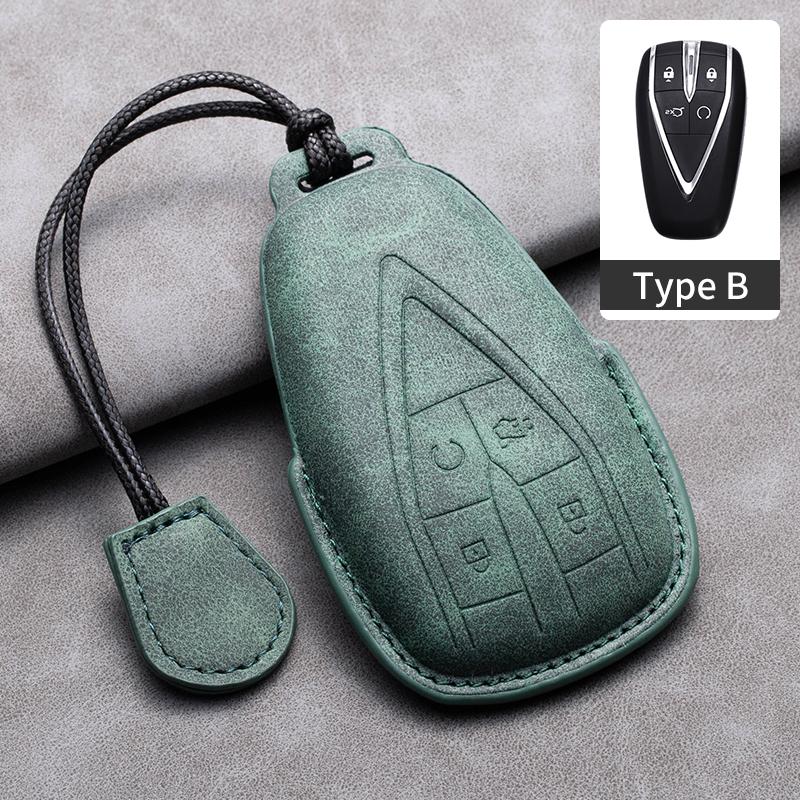Leather Car Key Case Cover Fob For Changan CS35PLUS CS35 Plus CS55 PLUS CS75 PLUS Eado UNI-T UNI K Oushang X5 X7 EV 2019-2025