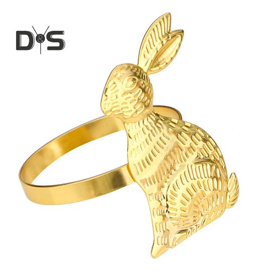Easter Bunny Napkin Ring Spring Themed Napkin Holder Rabbit Ear Napkin Buckle Table Decorations for Dinner Party Banquet Events
