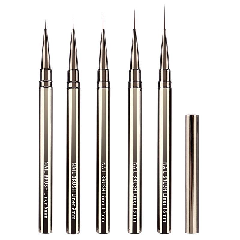 Nail Art Liner Pen Set: Ultra-Fine 9mm & 12mm for Detailed Painting and Outlining