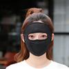 Women's Summer Anti-UV Cycling Mask & Goggles, Ice Silk Breathable Full Face Cover with Integrated Hood.