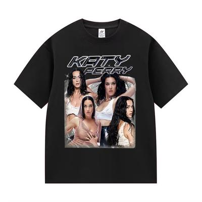 Cantante Katy Perry The Lifetimes Tour 2026 Camiseta Gráfica Unisexs Moda Femenina Camisetas Harajuku Camiseta de Algodón Oversize Vintage