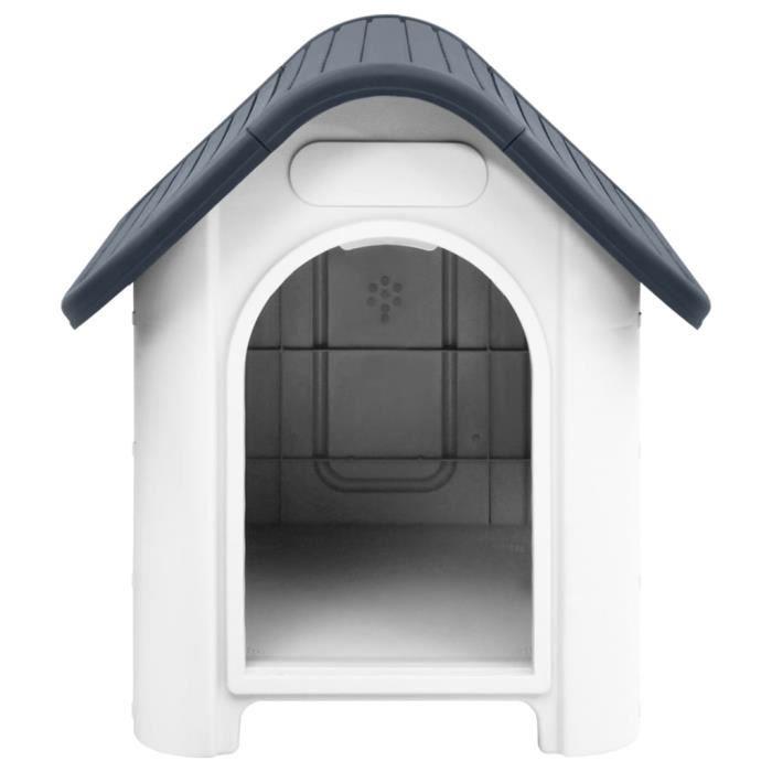 VidaXL Dog Niche Grey 59x75x66 Cm Polypropylene 152226