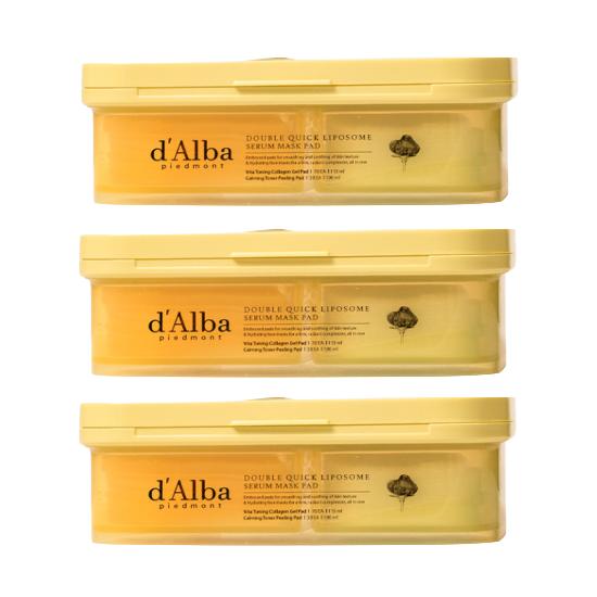 d’Alba Double Quick Liposome Calming & Boosting Half & Half Pad (100 Sheets)