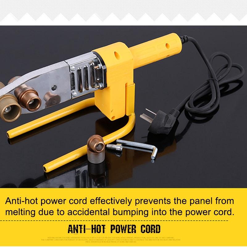 750-900W Tube Welding Machine PPR PE PP Pipe Welding Constant Temperature For Plastic Pipes With 20-63mm Welding Heads