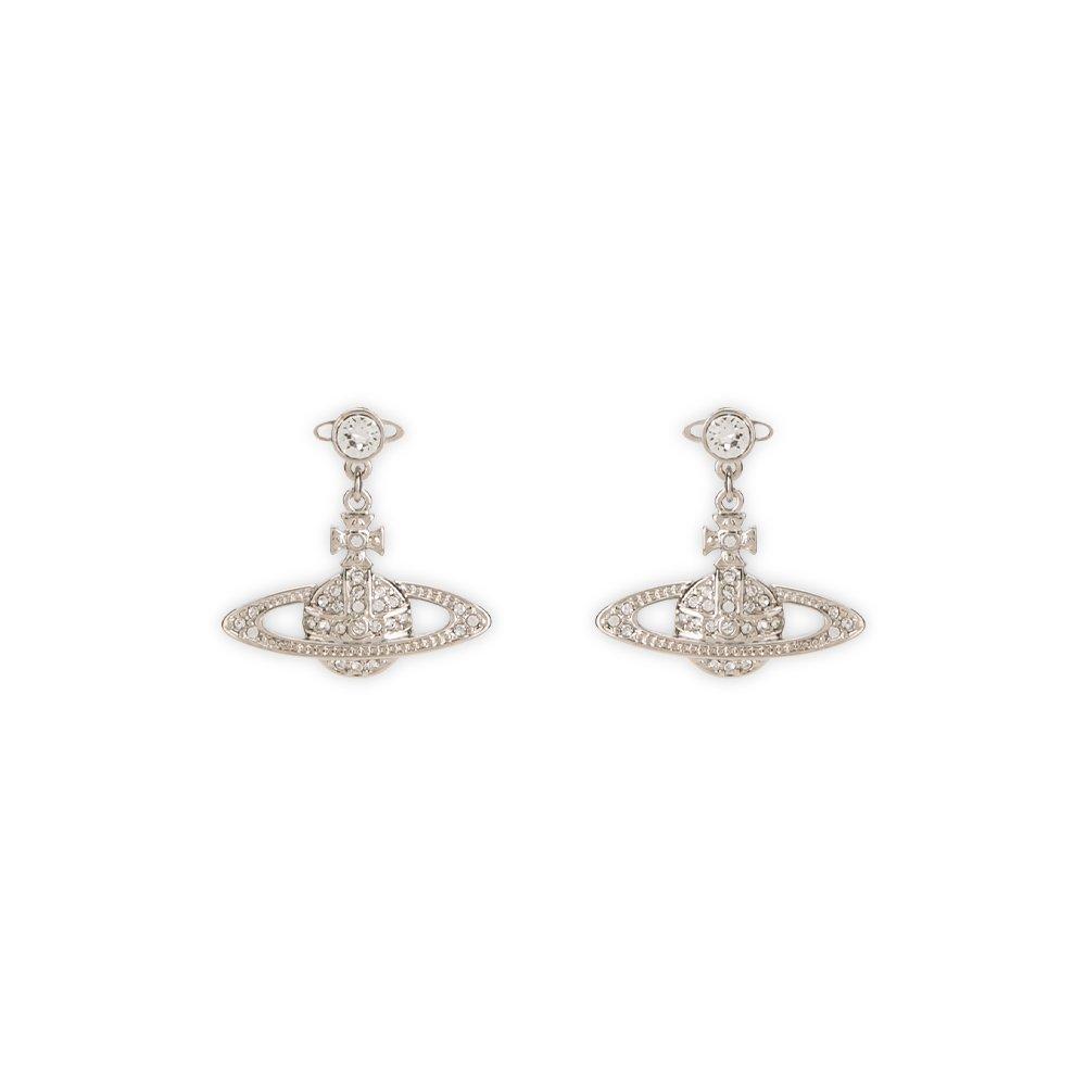 [Vivienne Westwood] Women's Mini Bath Relief Silver Earrings 62020025 P116