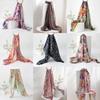 Long Strips of Silk Scarf  High-end Sense Mulberry Silk Scarf  Women's Fresh Small Floral Thin Style  Atmosphere  Big Shawl
