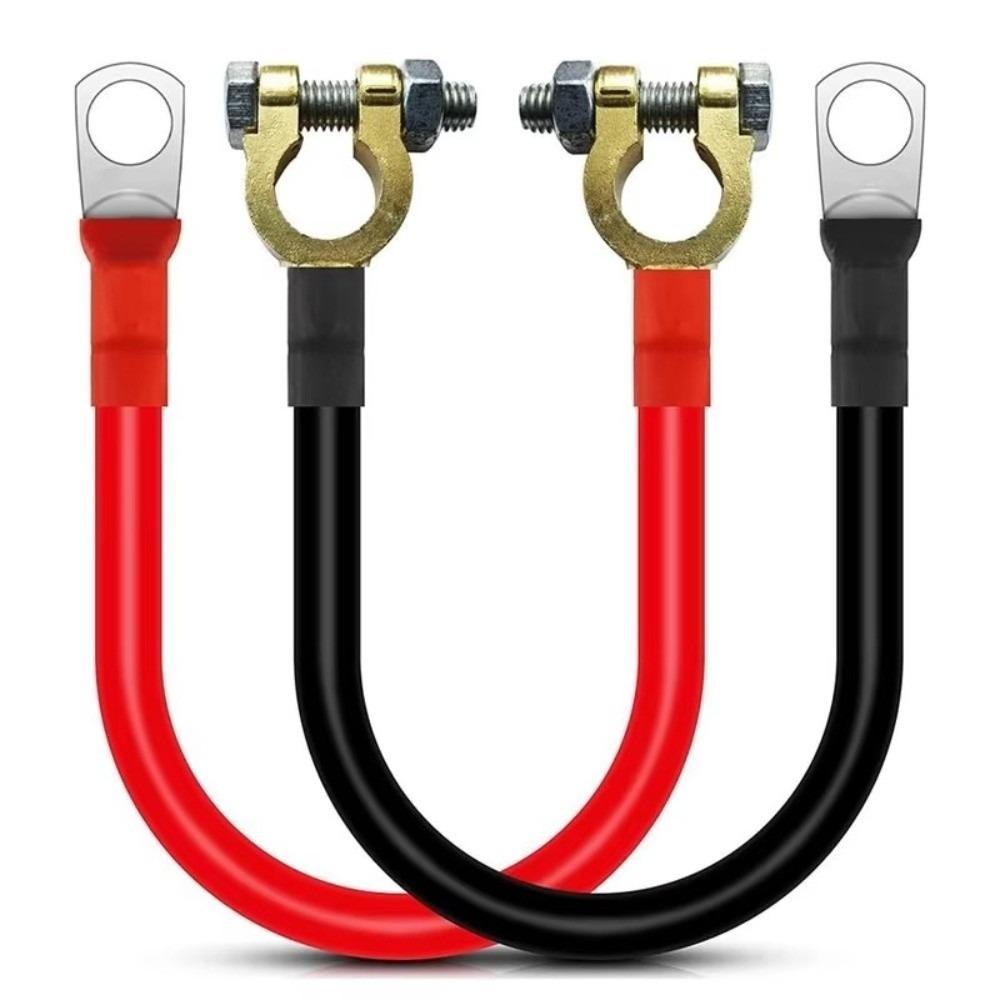 2pcs 2AWG Gauge Battery Inverter Cable Waterproof Starter Cable Set For Trucks Boats Motorcycle