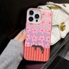 Pink Flower And Black Cats Pattern Phone Case For iPhone 17 Pro Max 16 15 Pro 14 13 Mini 12 11 XR XS 17Air Plus Hard Matte Cover