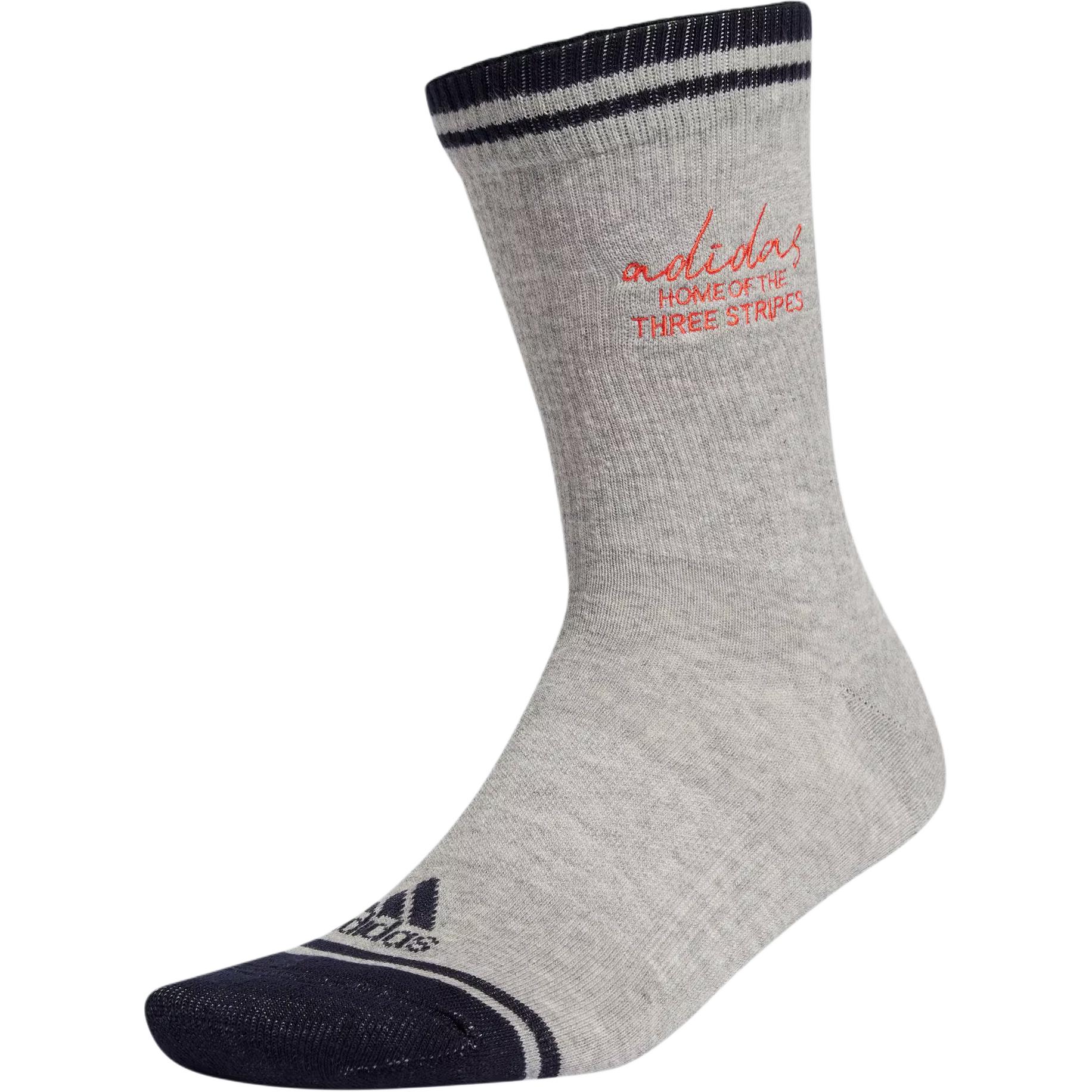 

Adidas Sportswear COLLEGIATE EMBROIDERED Crew Socks Unisex 1 Pack Medium Heather Gray IW5545 M