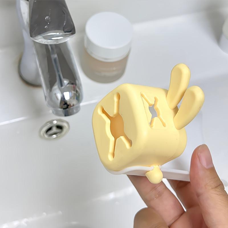1pc Faucet Extender Cartoon Bathroom Kitchen Silicone Hand Washing Tool Rabbit Children Splash Proof