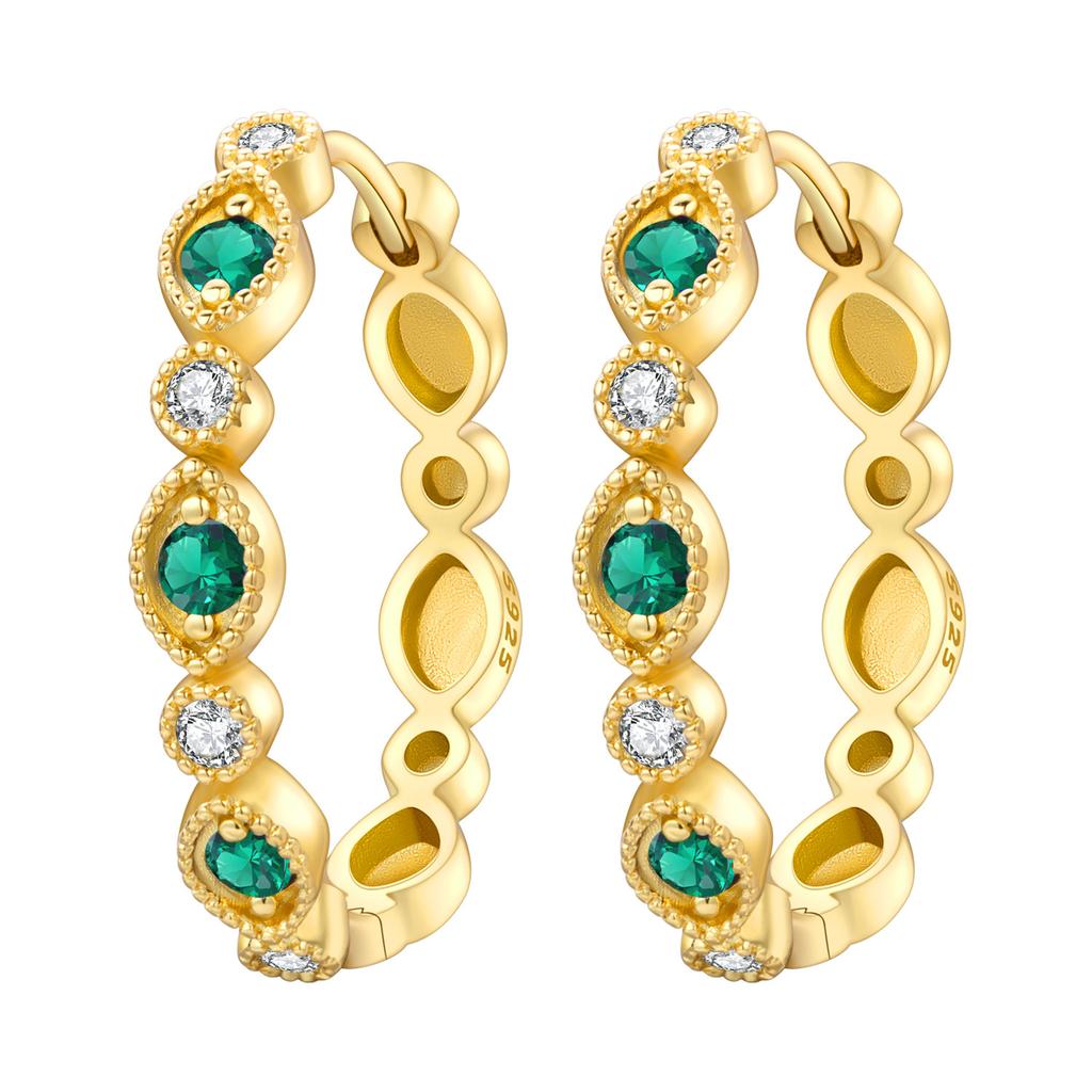 Orstarry S925 Sterling Silver Color Zircon Minimalist Design Earrings Hoop Earrings for Women Jewelry Original Party Trendy Gift
