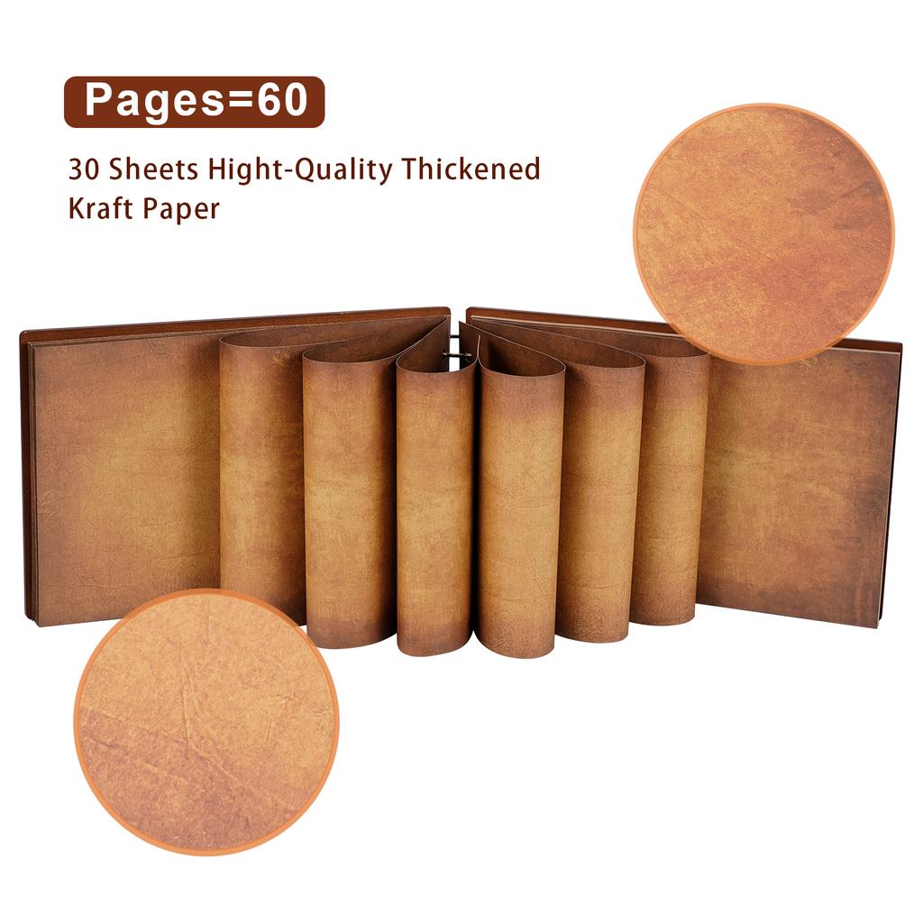 60 Page Photo Album Scrapbook Our Adventure Book DIY Handmade Retro Kraft Album Book Travel Anniversary Wedding Mothers Day Gift