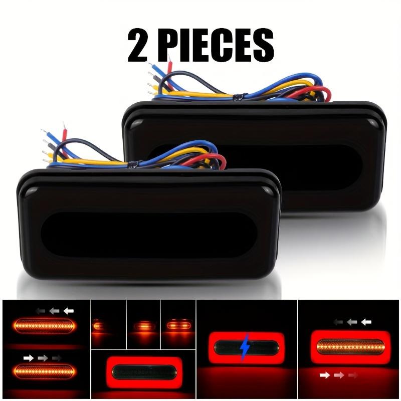 2/4pcs 68led 3 in 1 LED Tail Light Sequential DRL Turn Signal Light Rear Brake Stop Warning Lamp For ATV Truck Trailer 12V 24V