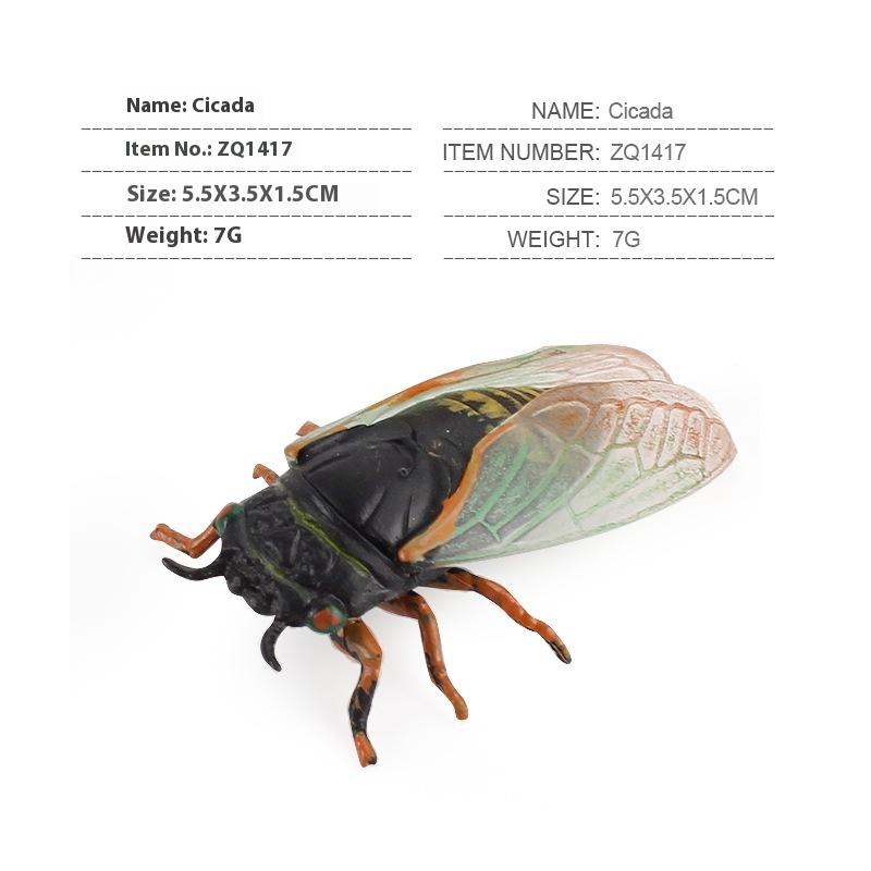 Jucărie pentru copii Model Știință și Educație Simulare Insectă Cicală Lumea Faunei Sălbatice Cicală Aurie Decorațiuni Ornamente pentru Masă cu Nisip