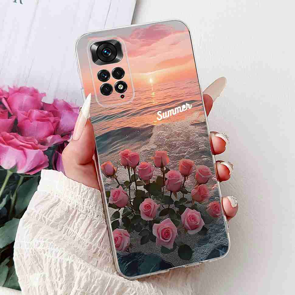 Colourful Flower For Xiaomi Redmi Note 11 4G Case Silicone Soft ShockPoof Back Cover For Redmi Note 11S Note11s Note11 4G Cases