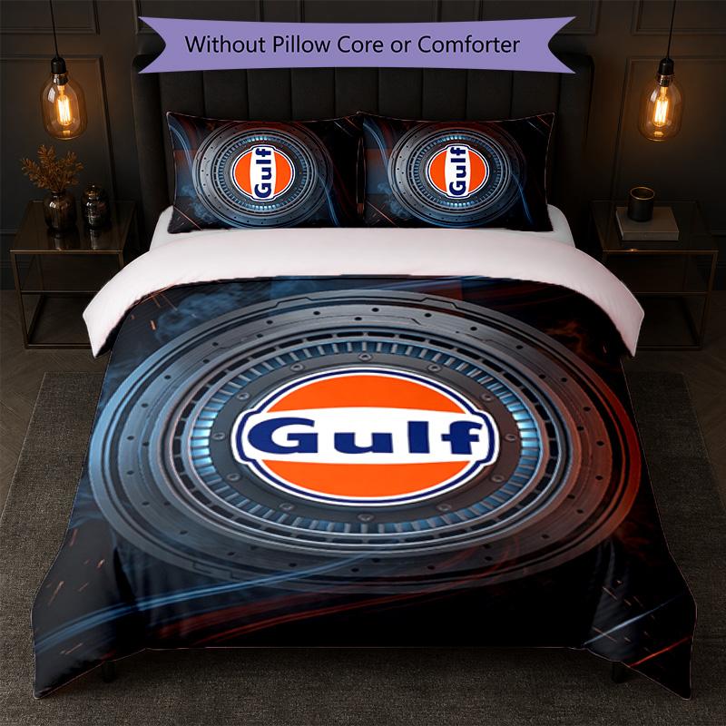 Gulf Print 3Pcs Bedding Set Duvet Cover With Two Pillowcases Soft Bed Linen For Household Bedroom