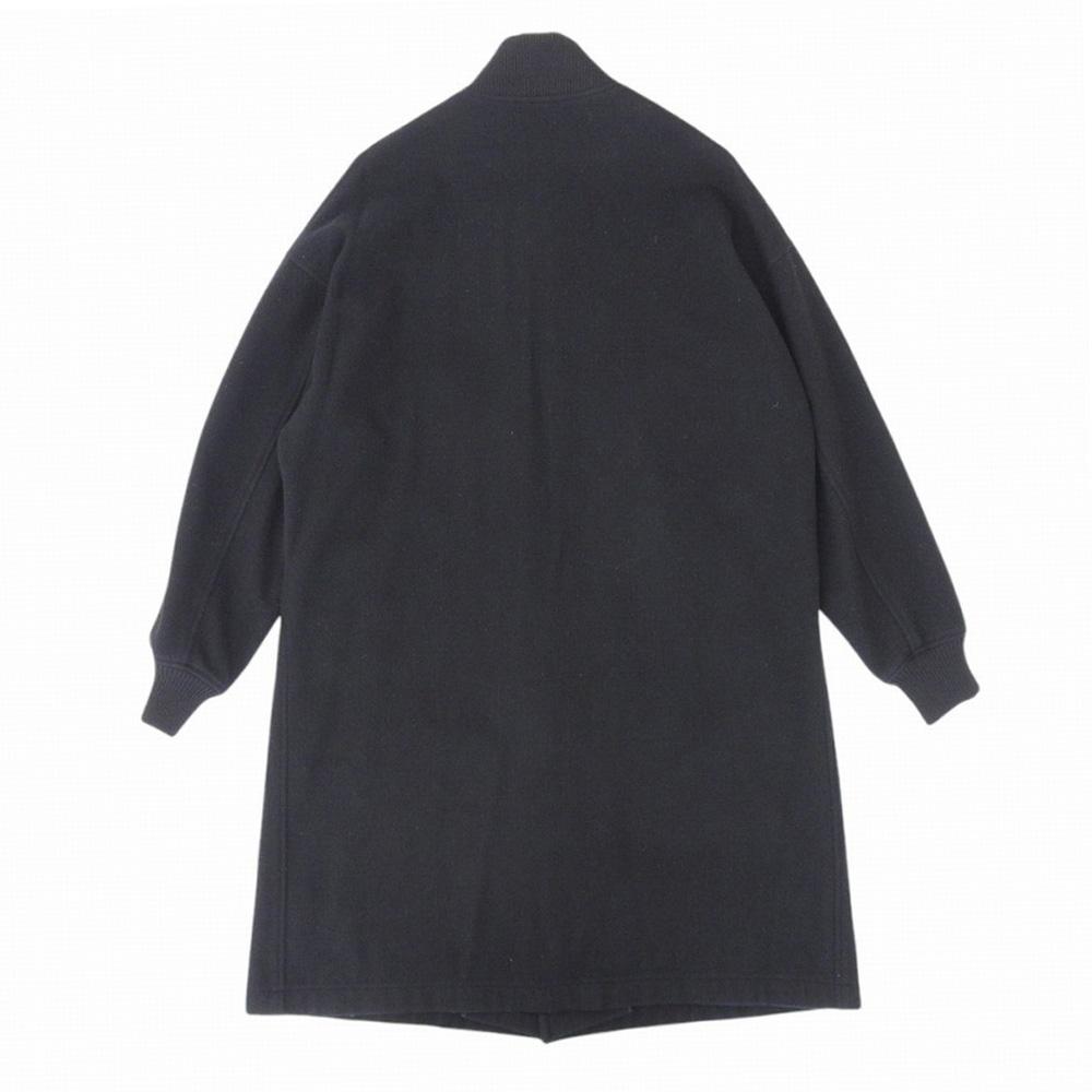 Y's Wool Melton Rib Coat Women's Black 1 YK-C10-109 17AW coat 1 blackUsed