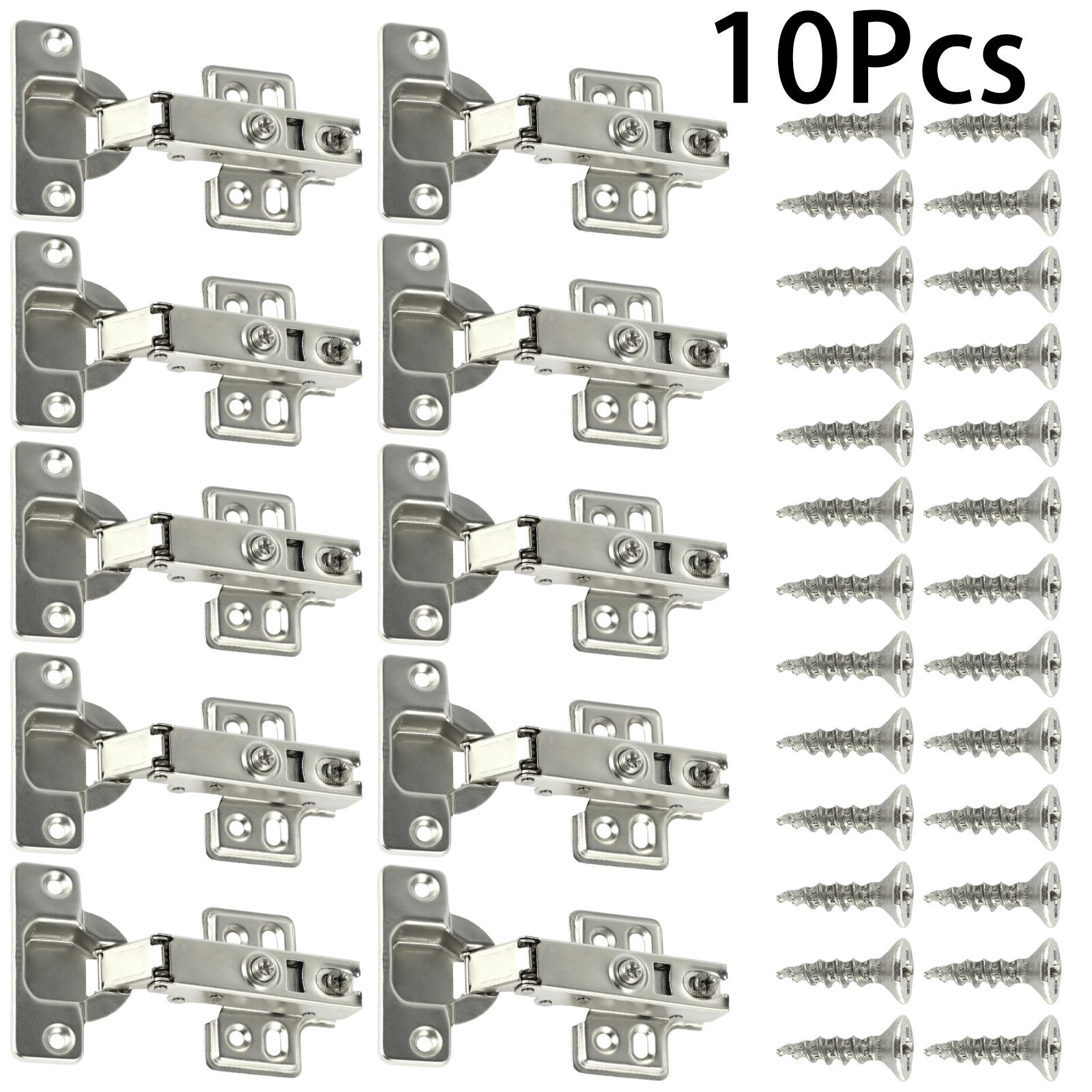 

10/20 Pcs Hinges Cold Rolled Steel Hydraulic Cabinet Door Hinge Damper Buffer Soft Quiet Closing for all Cupboard Furniture